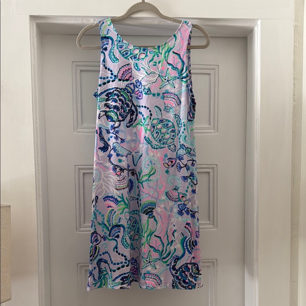 Lily Pulitzer Colorful Sleeveless Dress with Sea Life Pattern